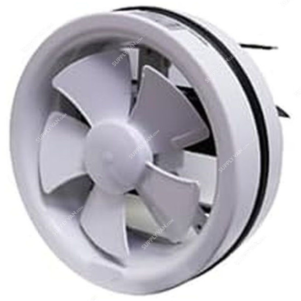 Cavil Round Shutter Exhaust Fan, C-RS6-UTH, 18W, 6 Inch Dia, White