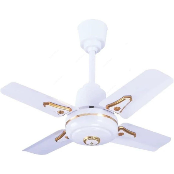 Ceiling Fan, BCF-D24WHT-UTH, 65W, 24 Inch Blade Dia, 850 RPM, White