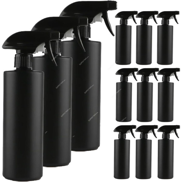 Swish Super Heavy Duty Spray Bottle, HDPE, 500ML, Black, 12 Pcs/Pack