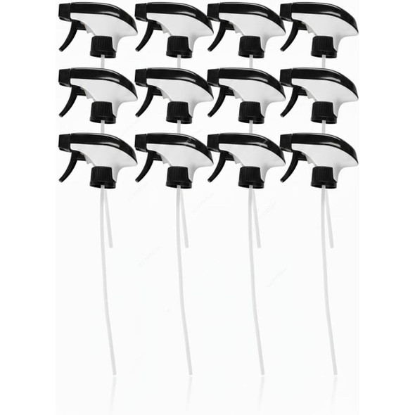 Swish Super Heavy Duty Professional Spray Bottle Trigger Head, Ts-28410, HDPE, Black/White, 12 Pcs/Pack