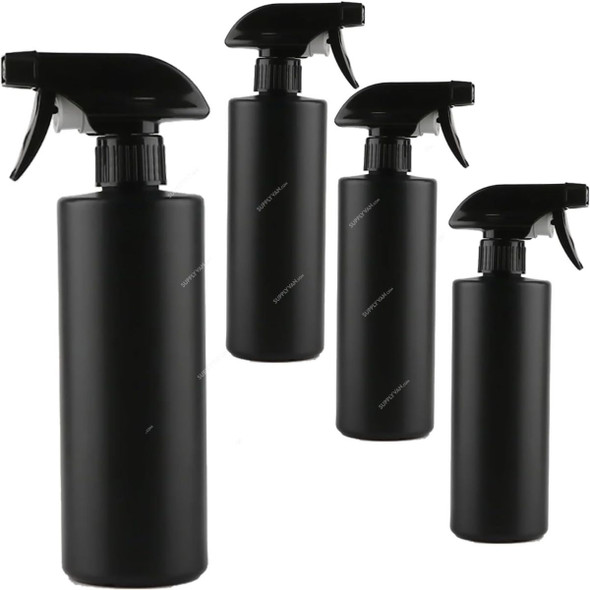 Swish Super Heavy Duty Spray Bottle, HDPE, 500ML, Black, 4 Pcs/Pack