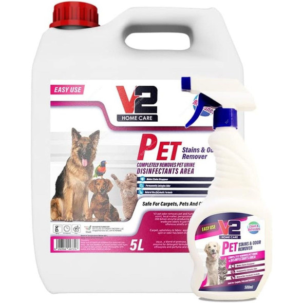 Swish Super Pet Stain and Odor Remover With Spray Bottle, R-5214700, Lemon, 5 Ltrs