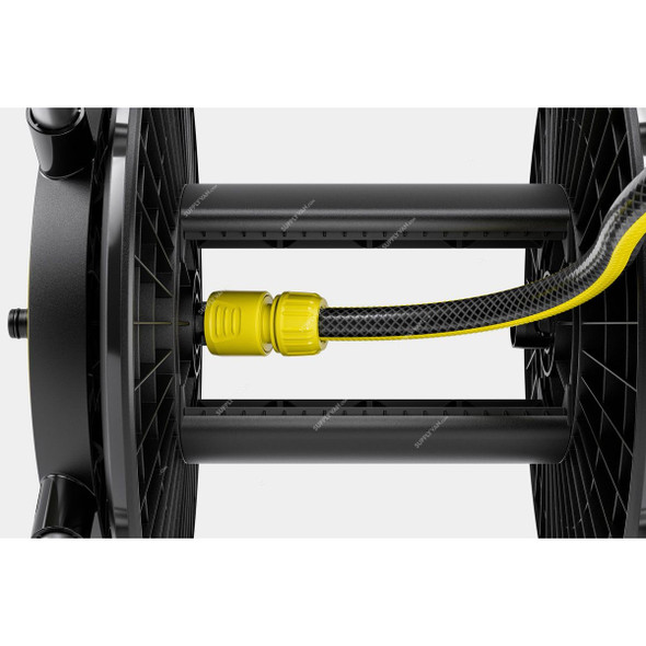 Karcher HR 3.20 Wall Mounted Hose Reel Set, 26453720, 24 Bar, 13MM Dia x 20 Mtrs Length, Yellow/Black