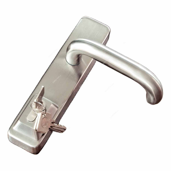 Dorfit Outside Trim Lock, DTPD015, Stainless Steel, 210MM Height, 153MM Handle Length, Silver