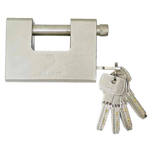 Dorfit Armoured Padlock With Dimple Key, DTPB96, Steel, 96MM