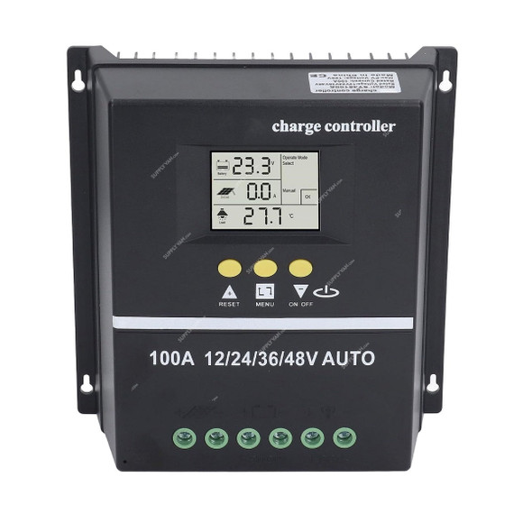 Tuwei MPPT Solar Controller, ABS, 48V, 100A, Black