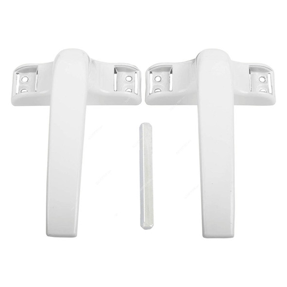 Dorfit Powder Coated Door Handle, DTADH237-WH, Aluminium, White