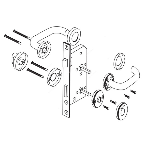 Dorfit Thumb Turn and Release Indicator Bolt, DTIK003-MB, Stainless Steel, Matt Black Finish