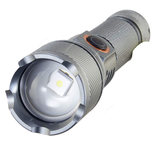 Sonashi Rechargeable LED Torch, SLT-3711Z, Aluminium, 5000 mAh, 800 LM, 800 Mtrs Focus Range, 2 Pcs/Pack