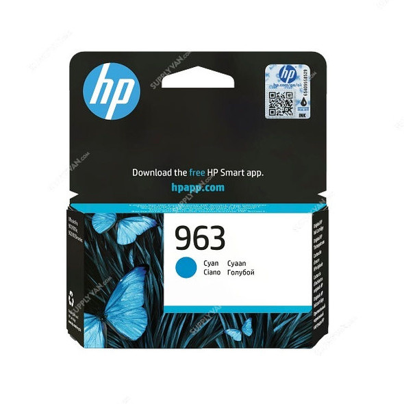 HP Original Ink Cartridge, 3JA23AE, 963, Cyan