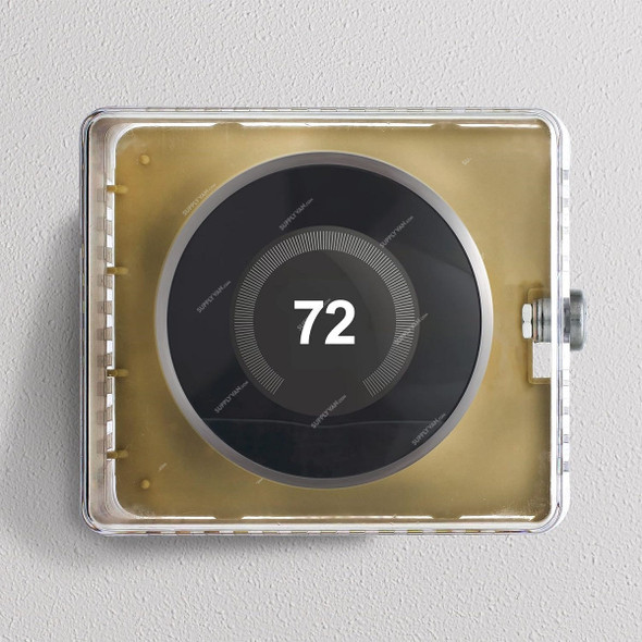 Zilco Wall Mounted Thermostat Lock Box With Key, ZTSG-K, Plastic, Clear