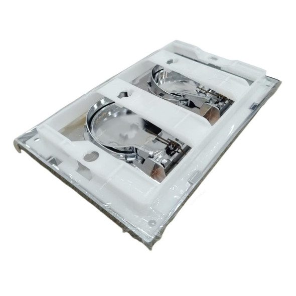 Novex Concealed Cistern Dual Button Flush Plate, NSBF-FB082-BLK, Plastic, Black Finish