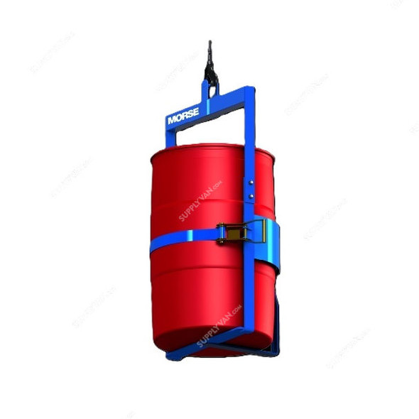 Morse Below Hook Drum Lifter With Web Strap, 86, Carbon Steel, 22-23.5 Inch Dia, 454 Kg Weight Capacity