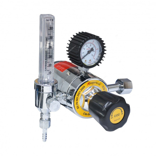 Cooperweld CO2 Regulator With Heater, CW-009, 220V, 0-60 SCFH Flow, 150 Bar
