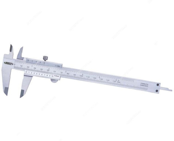 Insize Vernier Caliper, ISZ-1205-150S, 0-150MM, Silver