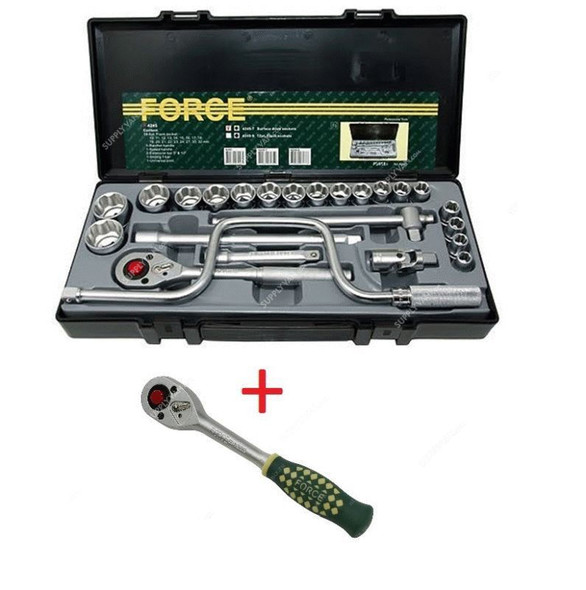 Force Socket Set 24Pcs With Ratchet 270mm, 4245-80242