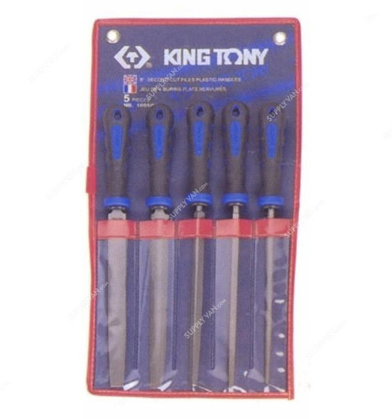 Kingtony Second Cut File Set, 1015GQ, 5 Pcs/Set