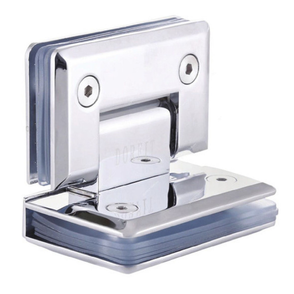 Dorfit Glass to Glass Hinge, DT304, Zinc, Chrome, 90 Degree