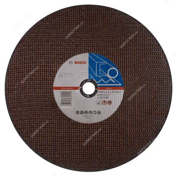 Bosch Pro Metal Straight Cutting Disc, 2608602759, 3.1MM Thk, 25.4MM Bore Dia x 355MM Disc Dia
