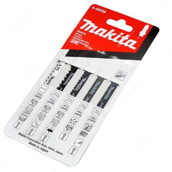 Makita Jigsaw Blade Set, A-86898, 5PCS