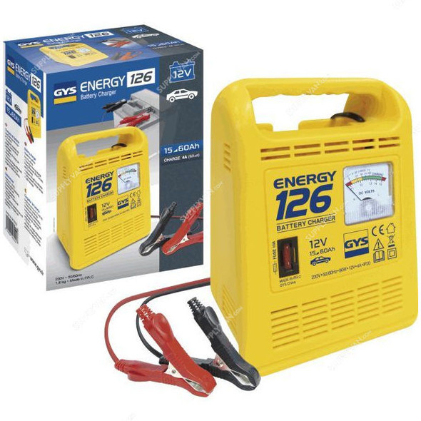 Gys Battery Charger and Tester, ENERGY-126, 12V