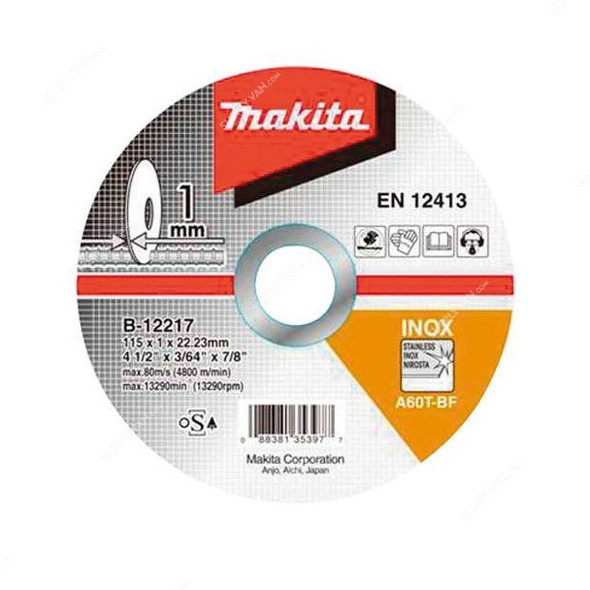 Makita Thin Cutting Wheel, B-12273, A60T, 230mm, PK10