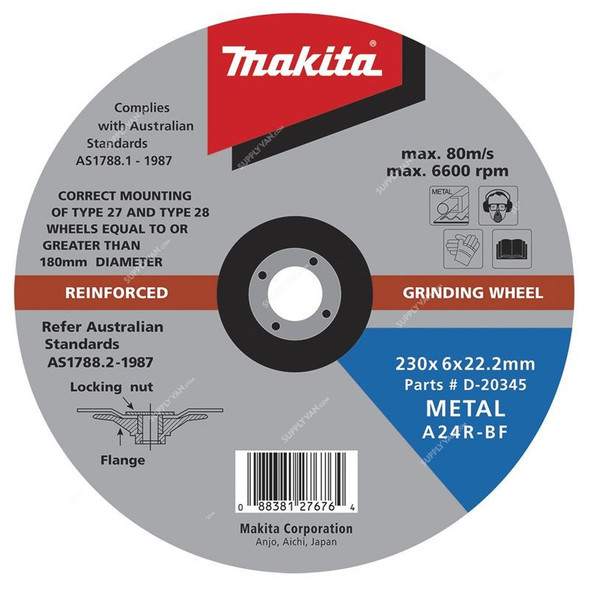 Makita Grinding Wheel, D-18465, A24R, 125mm