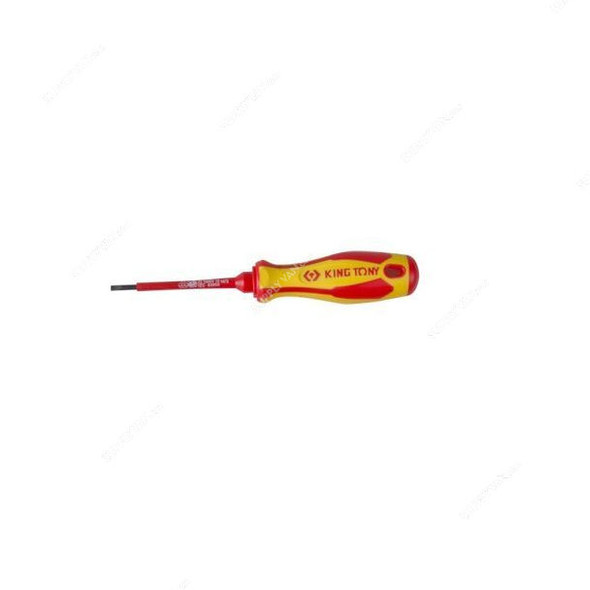 Kingtony Insulated Screwdriver, 14720303, Slotted, 3MM Tip Size x 75MM Blade Length