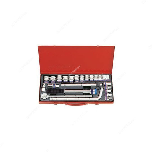 Kingtony Socket Wrench Set, 4524MR, 1/2 Inch, 24 Pcs/Set