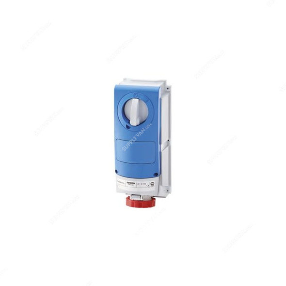 Gewiss Vertical Socket Outlet, GW66543, IP66, 16A, 3P+N+E, Blue-Red