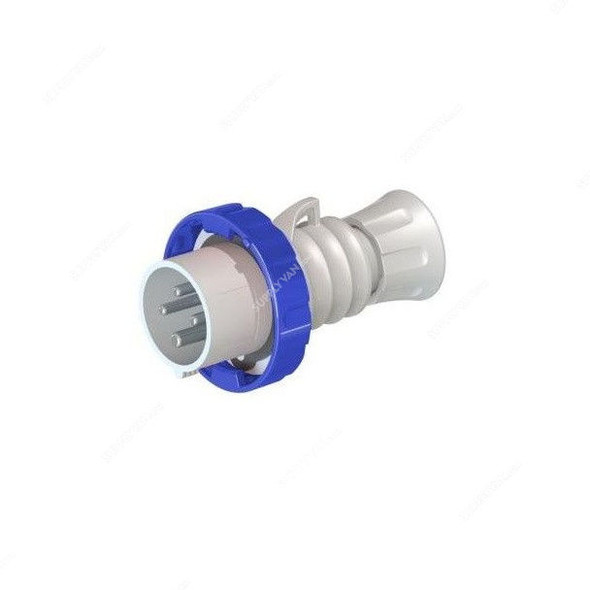 Gewiss Straight Plug, GW60026H, IP66, 16A, 2P+E, White-Blue