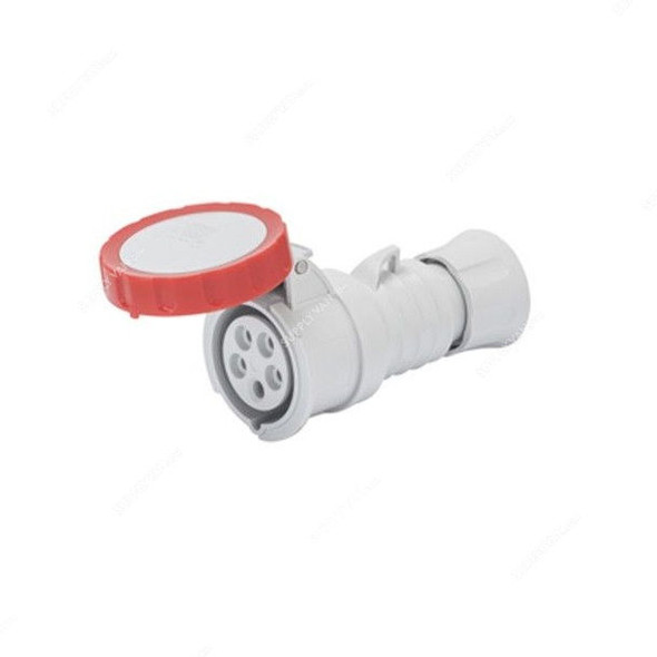 Gewiss Straight Connector, GW62042H, IP66, 16A, 3P+E, White-Red