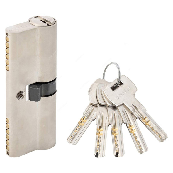Dorfit Cylindrical Lock, w/ 5 Key, 80MM, Satin Nickel