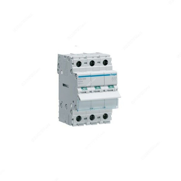 Hager Switch Disconnector, SBN399, 3P, 125A