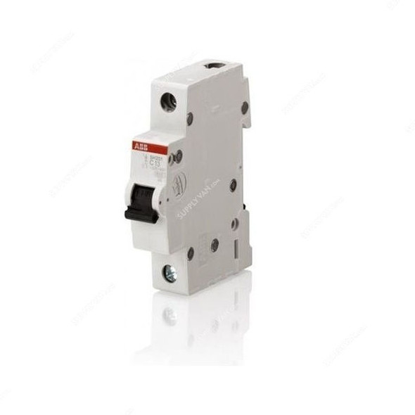 Abb Miniature Circuit Breaker, SH201-C10, 1P, Curve C, 10A