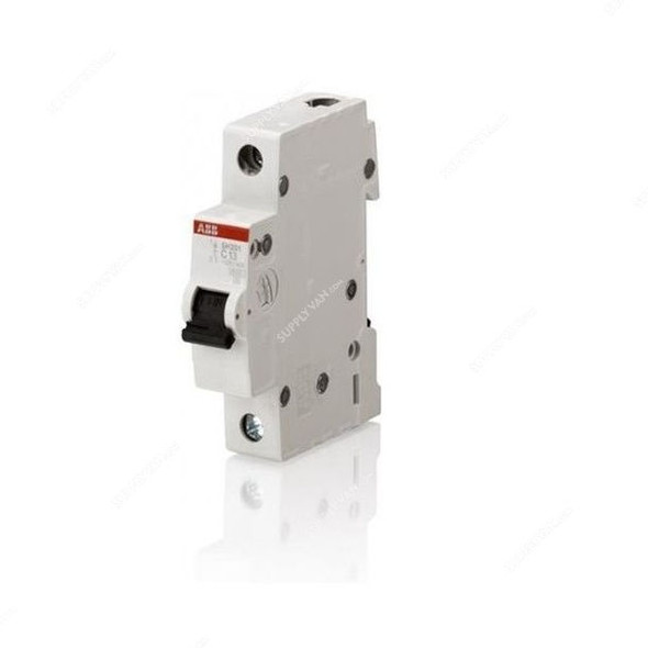 Abb Miniature Circuit Breaker, SH201-C16, 1P, Curve C, 16A