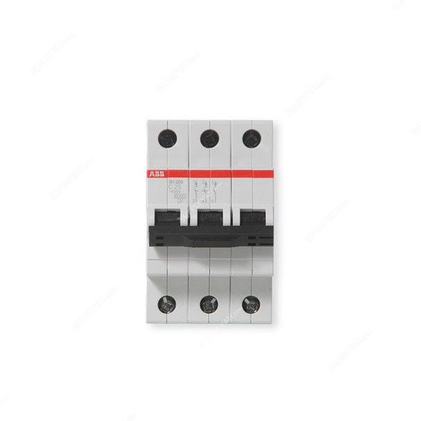 Abb Miniature Circuit Breaker, SH203-C25, 3P, Curve C, 25A