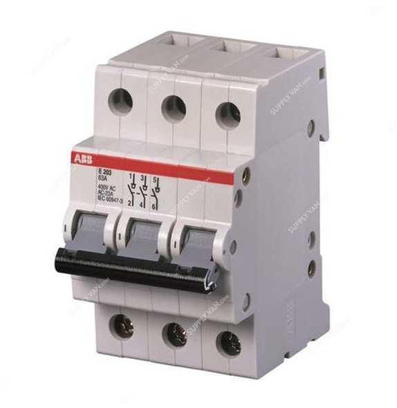 Abb Switch Disconnector, E203-100R, 3P, 100A