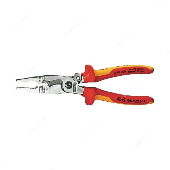 Knipex Plier For Electrical Installation, 1396200, 200MM