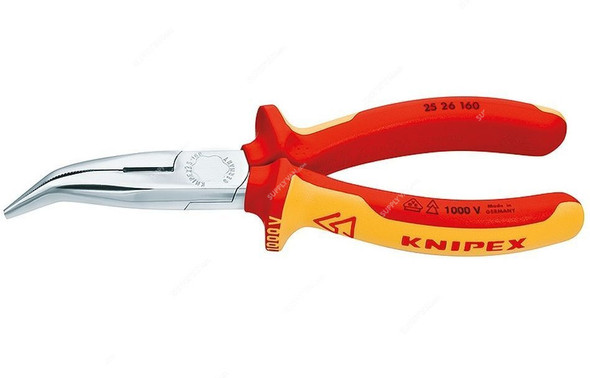 Knipex Snipe Nose Side Cutting Plier, 2526160, 160MM