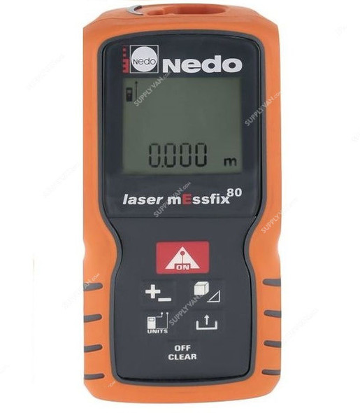 Nedo Messfix 80 Laser Distance Meter, 705565, 0.05-80 Mtrs
