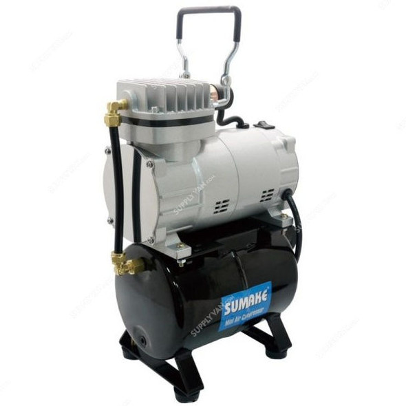 Sumake Air Brush Compressor, MC-1100THRGM, 1/8 Hp, 2.5 Litres