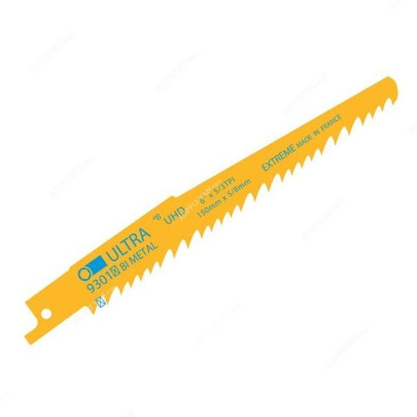 Ultra Bi-Metal Reciprocating Saw Blade, 9301-5, 150MM, 5/3TPI, PK5
