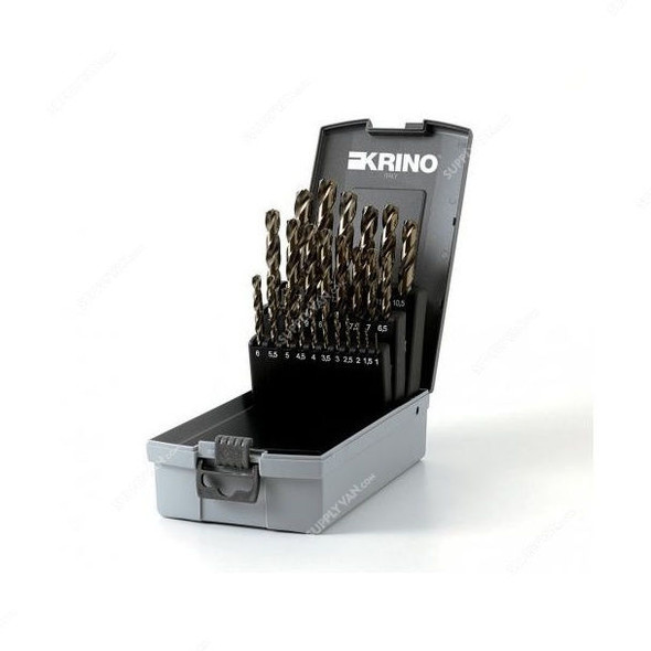 Krino Twist Drill Bit Set, 01229301, HSS-G, 19PCS
