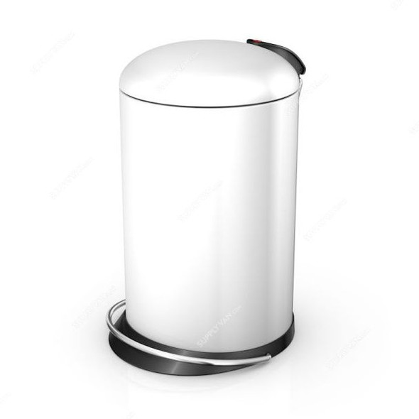 Hailo Pedal Waste Bin, Hlo-0514-340, TopDesign M, 13 Litres, White