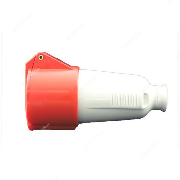 Gewiss Straight Connector, GW62019, IP44, 32A, 3P+E, Red