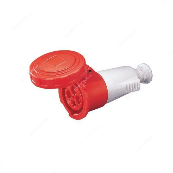 Gewiss Straight Connector, GW62030, IP67, 16A, 3P+E, Red