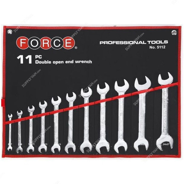 Force Open End Wrench Set, 5112, 11PCS
