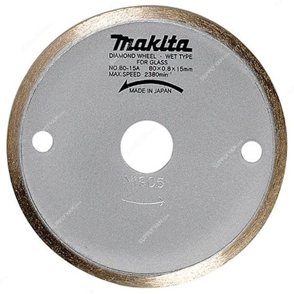 Makita Continuous Rim Diamond Blade, 792296-4, Wet, 80MM, Silver