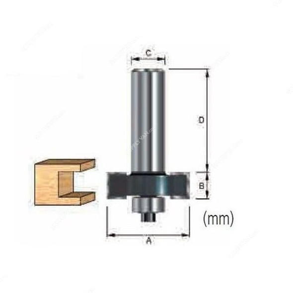 Makita Slotting Router Bit, D-12859, 31.8x4.76MM